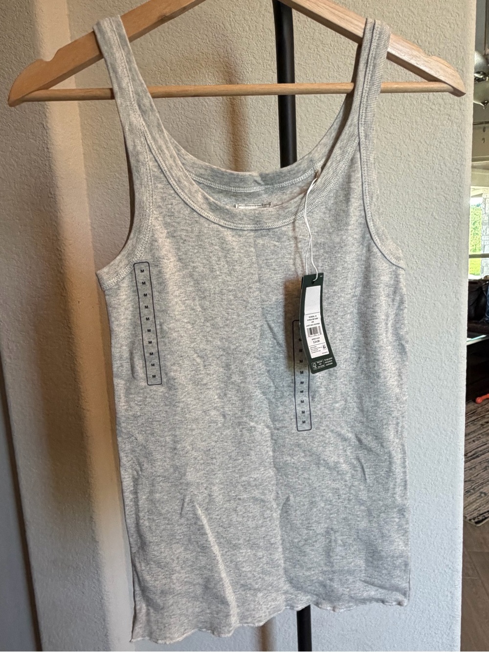 Alpine Design Light Gray Scoop Neck Tank Top M